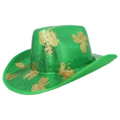 Cowboyhatt St Patricks Day Paljetter