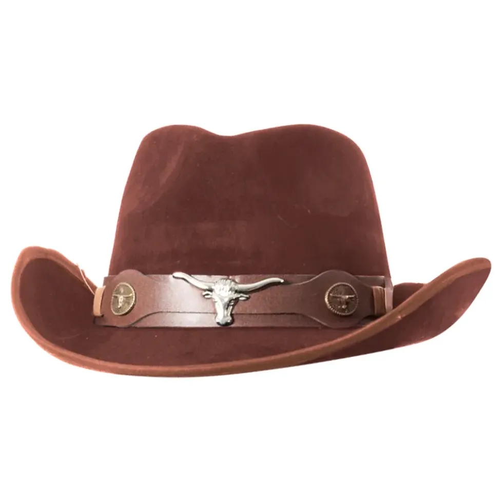 Cowboyhatt Suede Brun