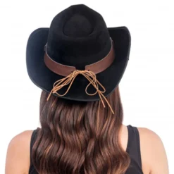 Cowboyhatt Suede Svart