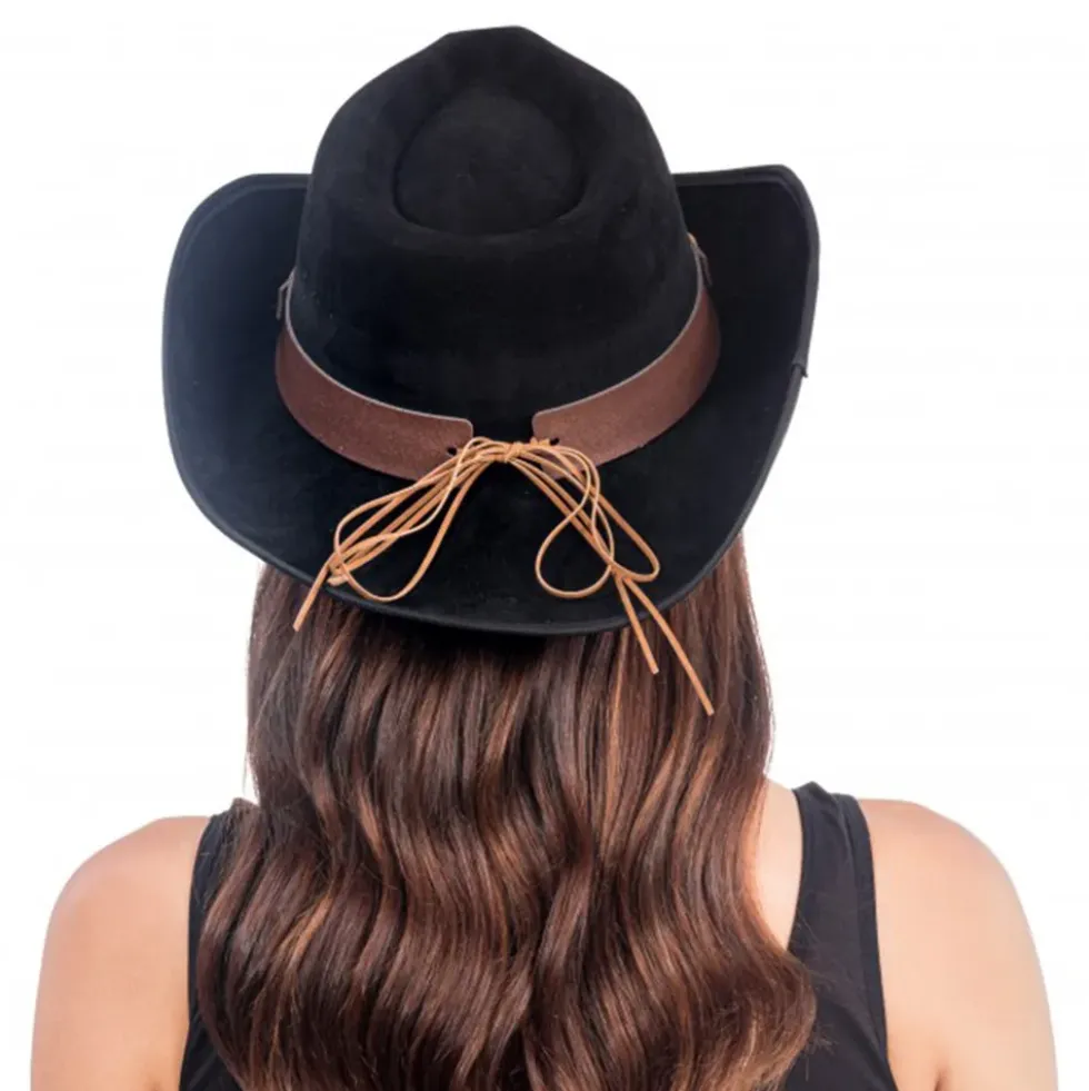Cowboyhatt Suede Svart