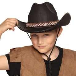 Cowboyhatt Svart för Barn