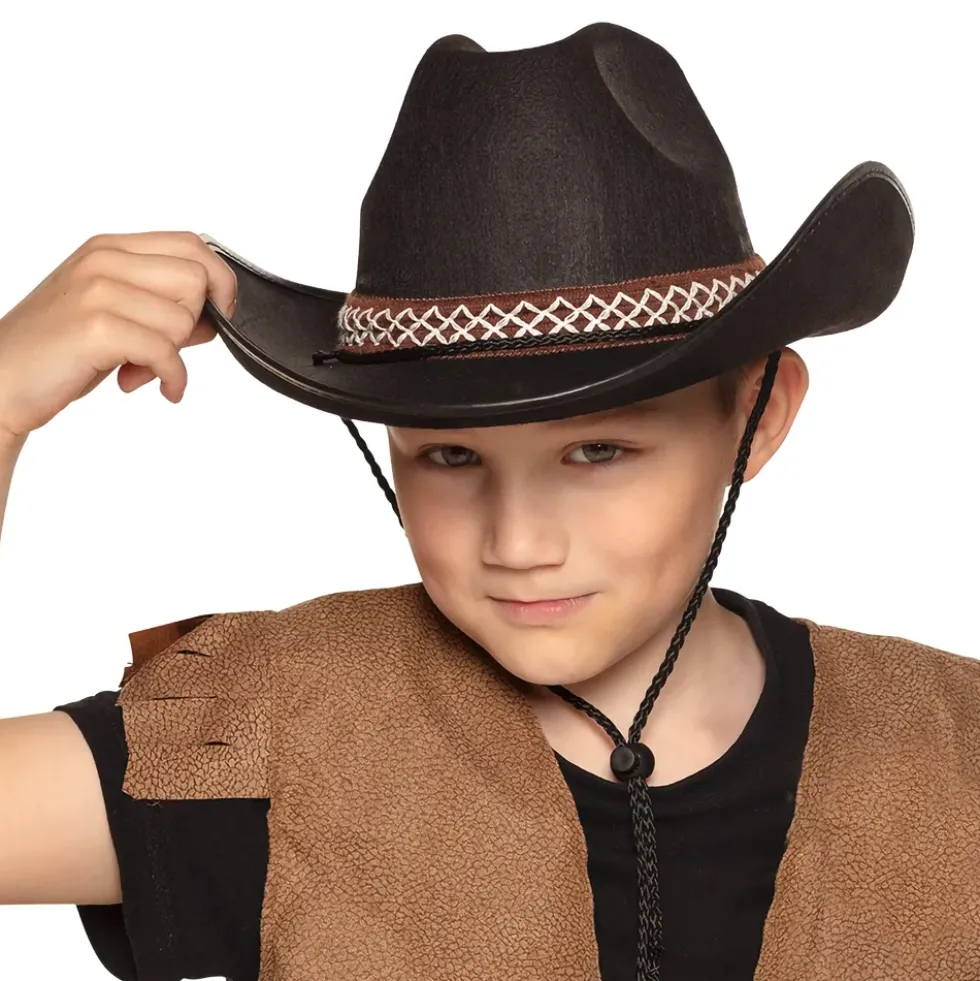 Cowboyhatt Svart för Barn