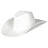 Cowboyhatt Vit med Stenar