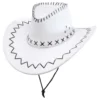 Cowboyhatt Vit med Stygn