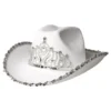 Cowboyhatt Vit med Tiara