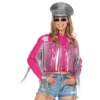 Cowboy Jacka med Fransar Rosa Dam