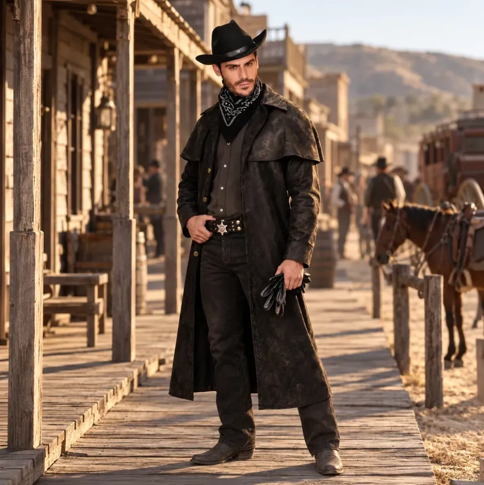 Cowboy Läderlook Maskeraddräkt