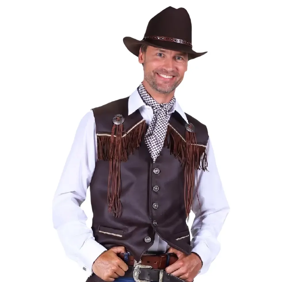 Cowboy Väst Herr Brun Deluxe