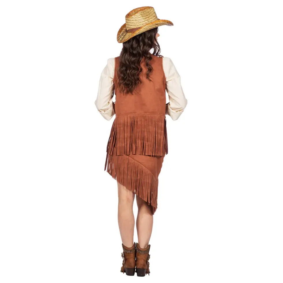 Cowgirl Brun Maskeraddräkt