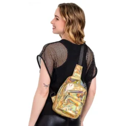 Crossbody Väska Holografisk Guld