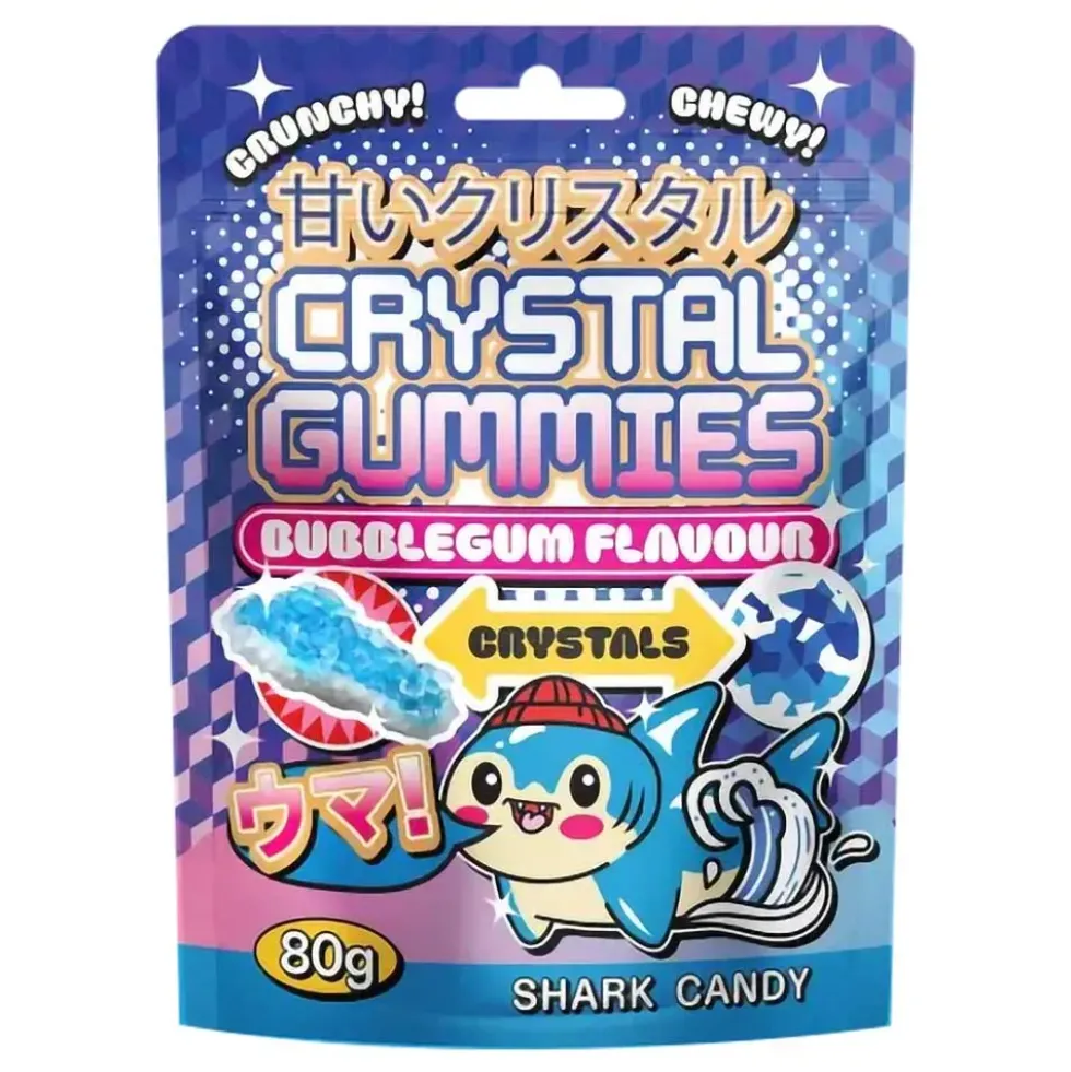 Crystal Gummies Bubblegum Flavour Shark Candy