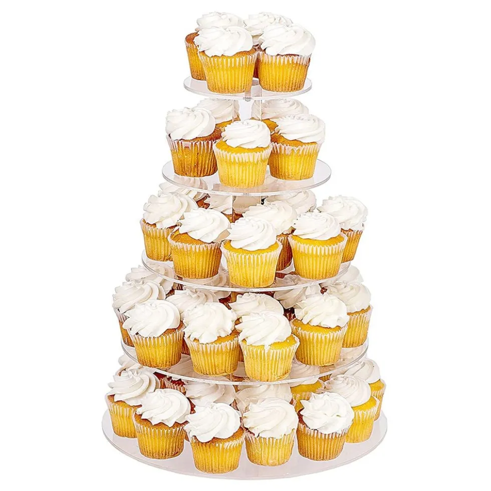 Cupcakeställ i Akrylplast Fem Våningar