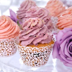 Cupcake Wrappers Vit Lace