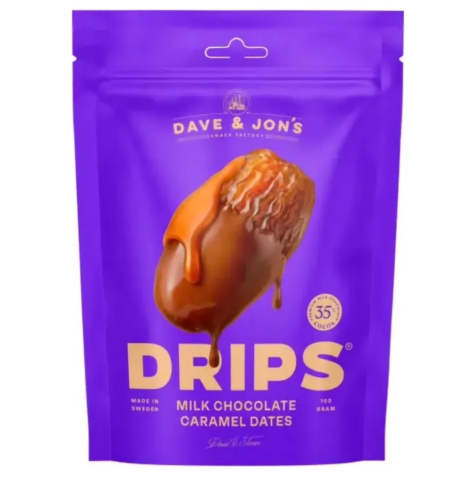 Dave & Jons Drips Dadlar med Kola & Mjölkchoklad