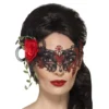 Day of the Dead Ögonmask med Ros