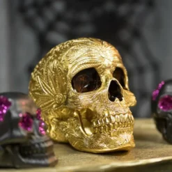 Dödskalle Barock Guld