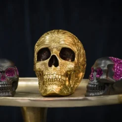 Dödskalle Barock Guld