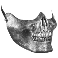 Dödskalle Halvmask Silver