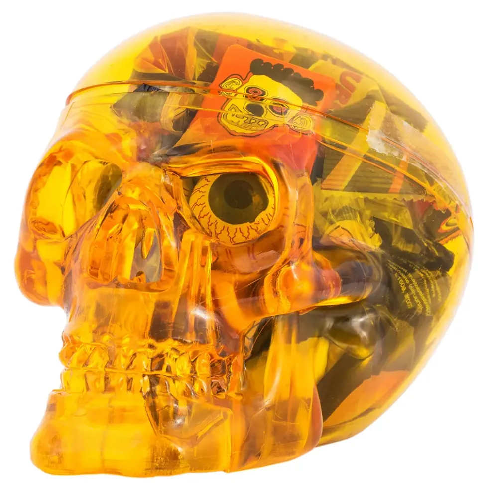 Dödskalle med Halloweengodis