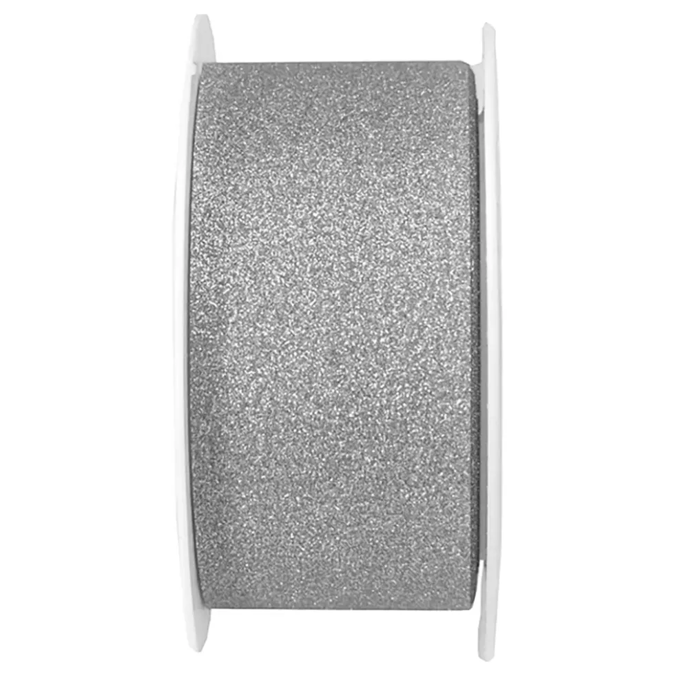 Dekorationsband Silver Glitter