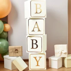 Dekorationsboxar Baby Guld