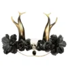 Diadem Horn med Dödskalle & Rosor