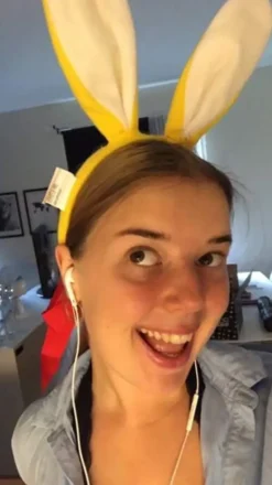 Diadem Kaninöron Gula