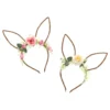 Diadem Kaninöron med Blommor