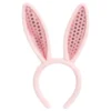 Diadem Kaninöron Rosa Glitter