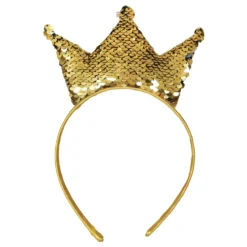 Diadem Krona med Paljetter Guld