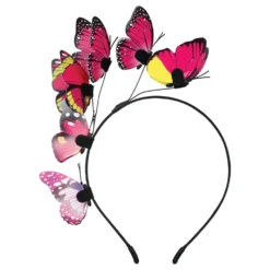 Diadem med Fjärilar Rosa