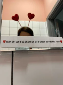 Diadem med Paljetthjärtan Röd