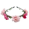 Diadem med Rosa Blommor