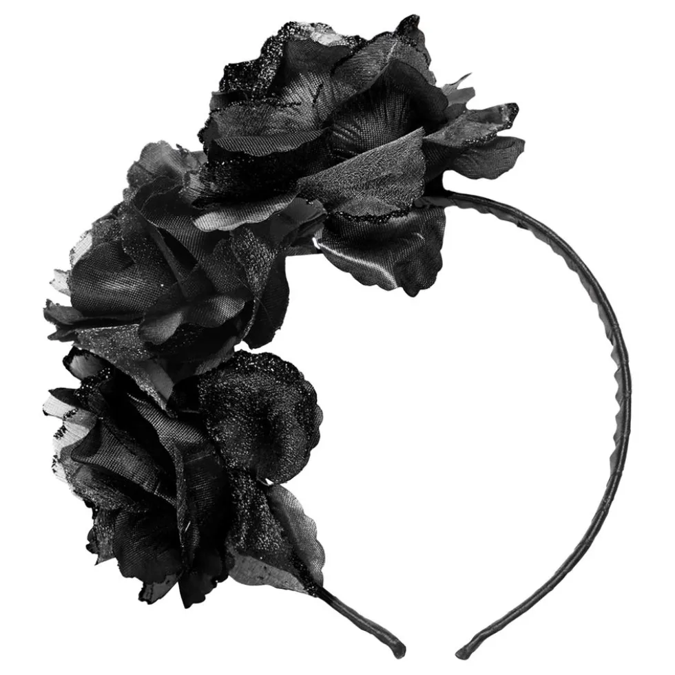 Diadem med Svarta Blommor