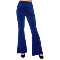 Discobyxor Utsvängda Glitter Blå Dam