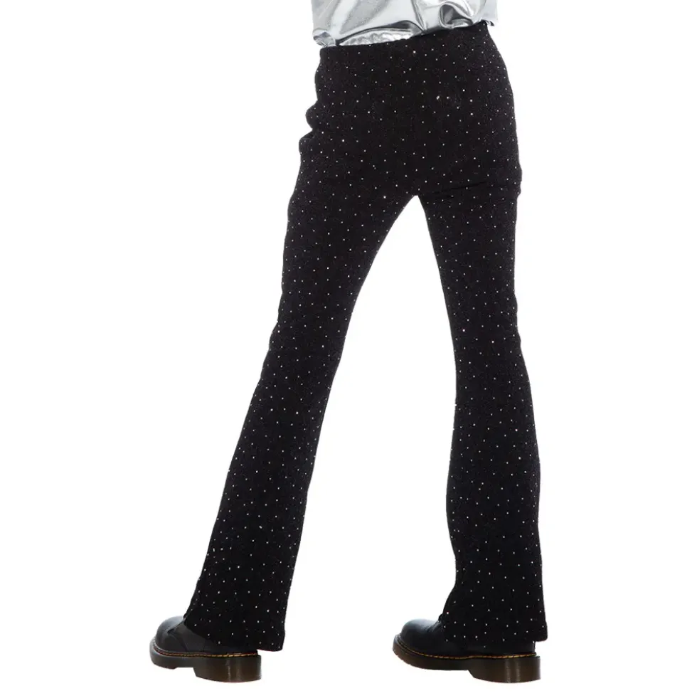 Discobyxor Utsvängda Glitter Svart för Barn