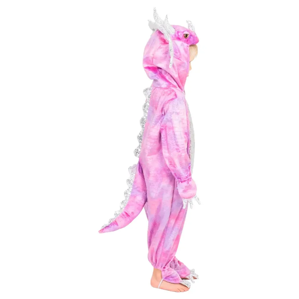 Disco Dinosaurie Rosa Jumpsuit Barn Maskeraddräkt
