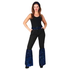 Disco Glitter Blå Maskeraddräkt