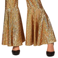 Disco Jumpsuit Guld Deluxe Maskeraddräkt
