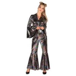 Disco Jumpsuit Silver Deluxe Maskeraddräkt