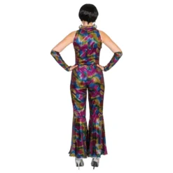 Disco Regnbåge Jumpsuit Maskeraddräkt