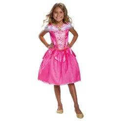 Disney Aurora Klänning Deluxe Barn Maskeraddräkt