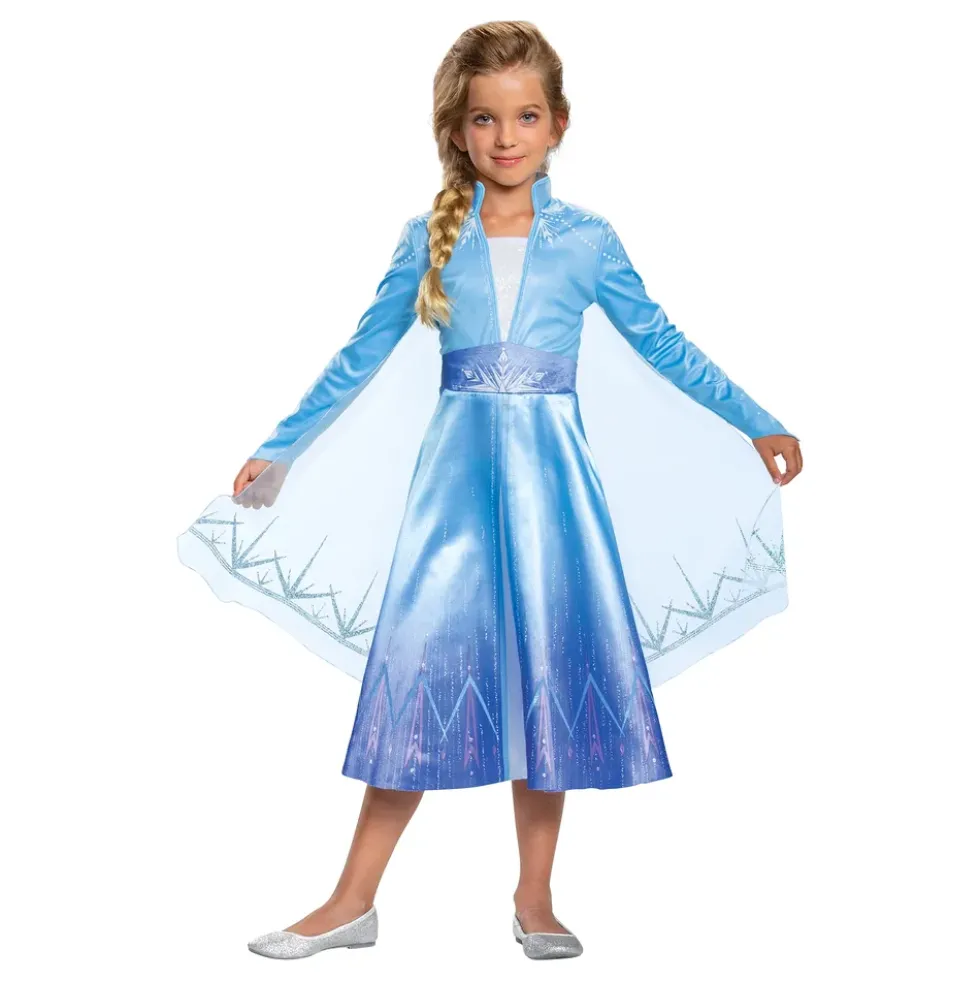 Disney Frost Elsa Travel Deluxe Barn Maskeraddräkt