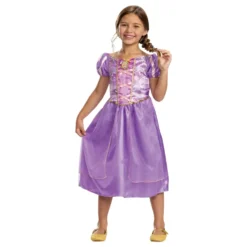 Disney Rapunzel Klänning Barn Maskeraddräkt