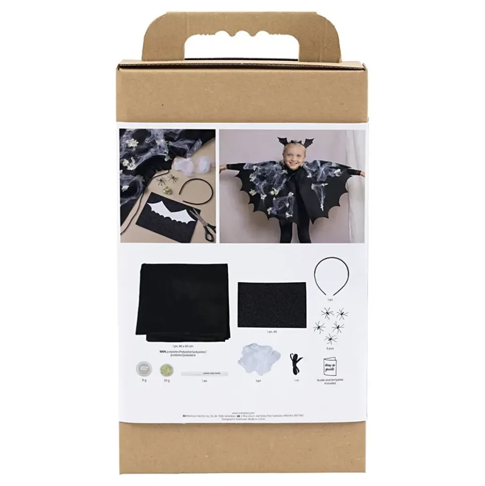 DIY Kit Halloweendräkt för Barn Fladdermus