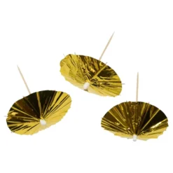 Drinkparasoll Guld