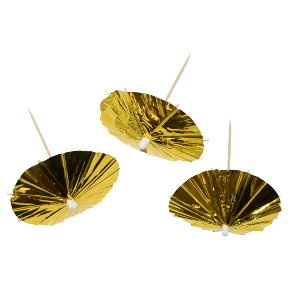 Drinkparasoll Guld