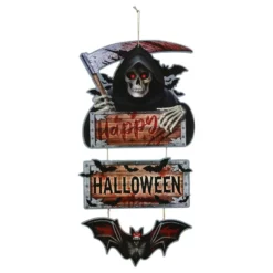 Dörrskylt Happy Halloween i Trä