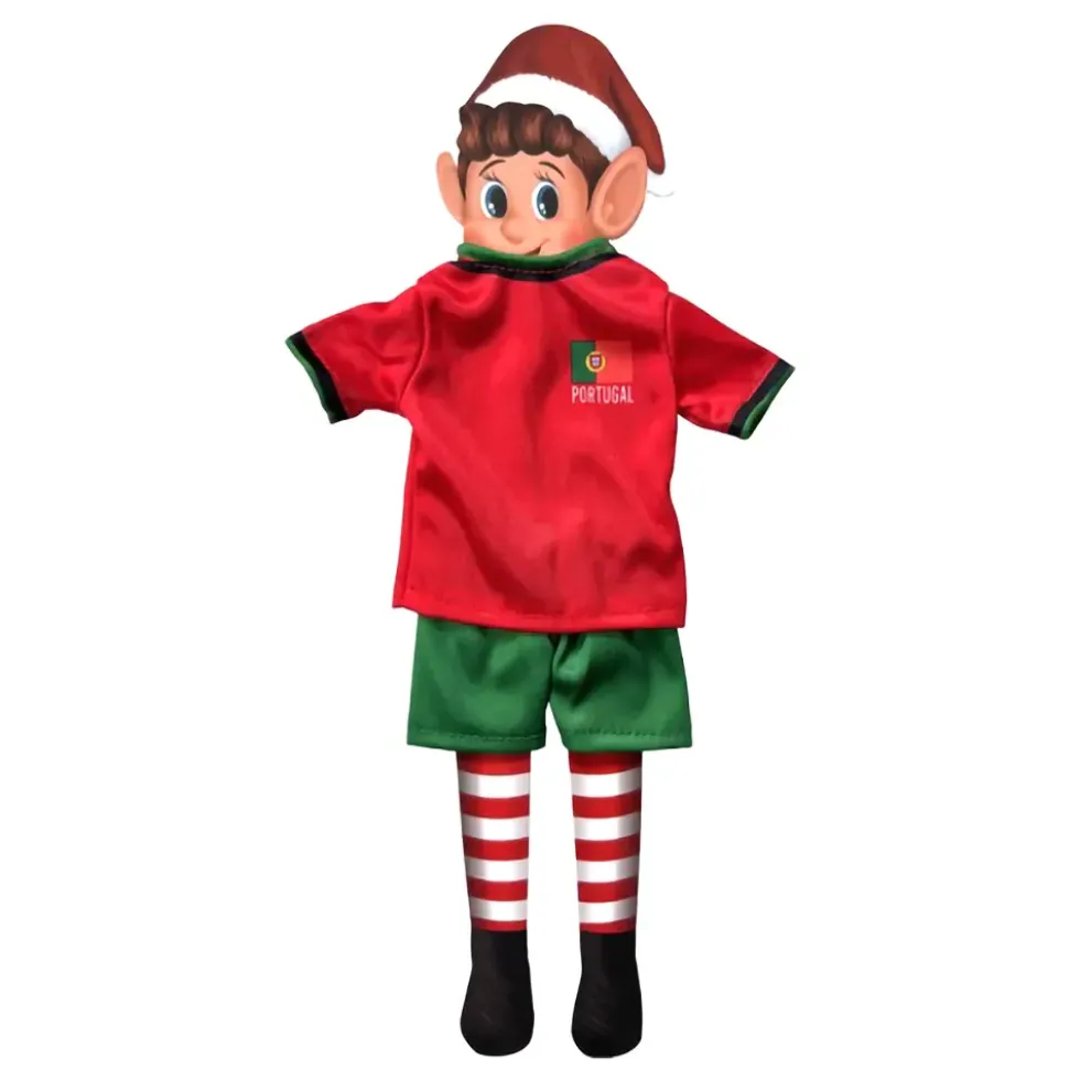 Elf on the Shelf Portugisisk Fotbollsspelare Outfit Nissetillbehör
