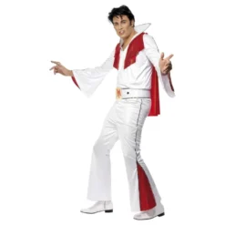 Elvis Vit/Röd Maskeraddräkt